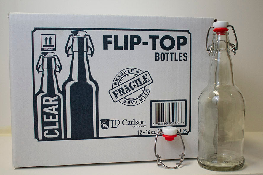 1/2 Liter Clear E.Z. Cap Bottles - 12/Case