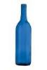 750ml Cobalt Blue Bordeaux Style Bottles - Flat Cork Finish Each