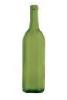 750ml Green CG Bordeaux Style Bottles - Flat Bottom Cork Finish 12/Case