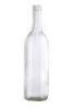 750ml Clear Bordeaux Style Bottles - Flat Bottom Cork Finish 12/Case