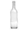 750ml Clear Bordeaux Style Bottles - Flat Screw Top 12/Case