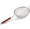 Stainless Steel Double Mesh Strainer w/ wooden handle 10 inch